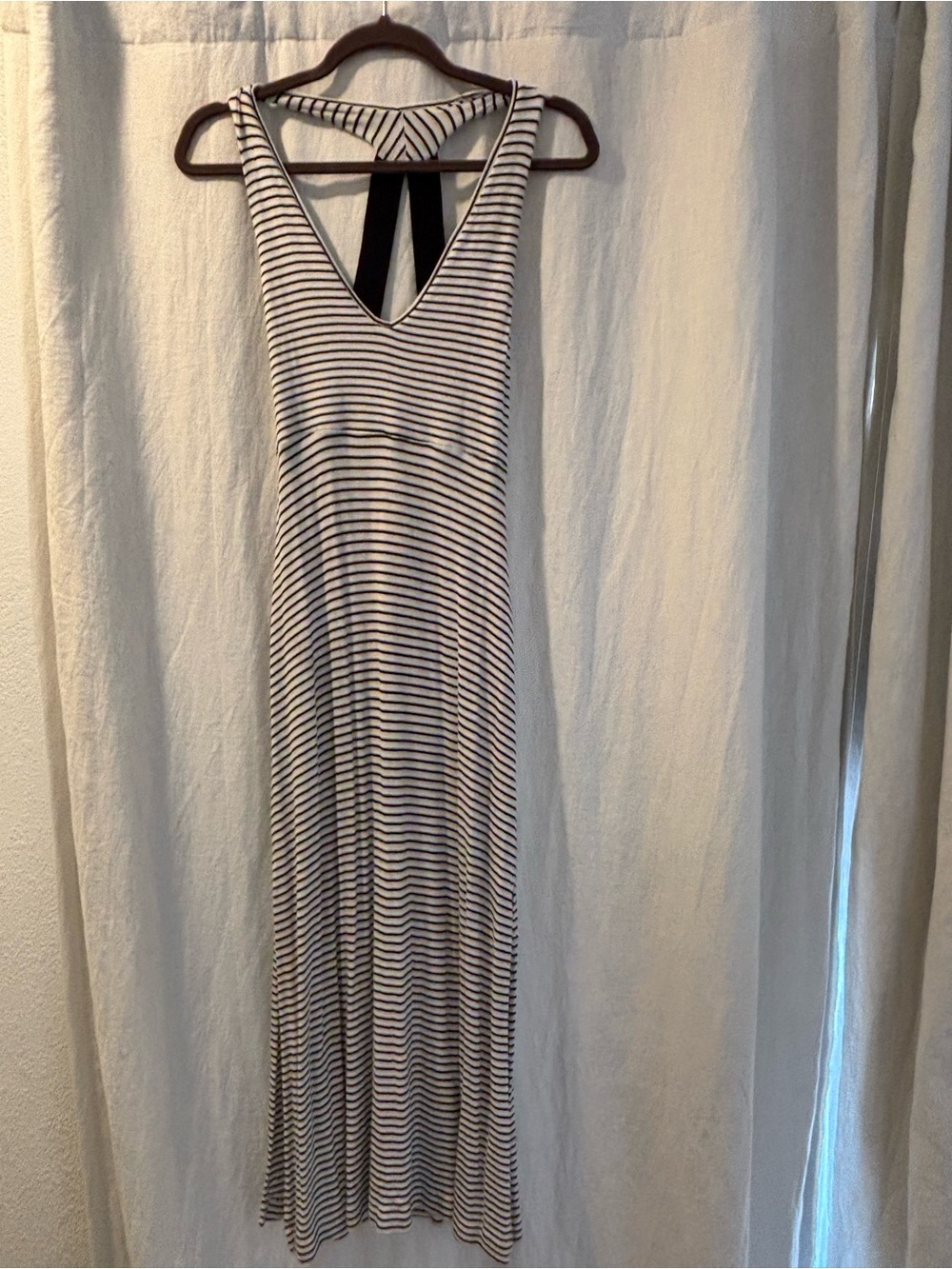 Free People Navy & White Striped Racerback Dress